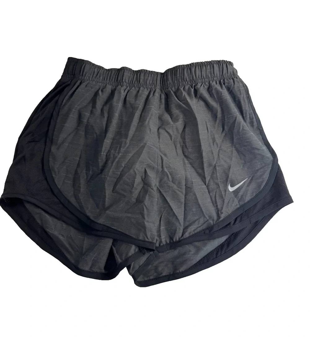 Nike Womens Tempo Dri-FIT Running Shorts Size XS Black Heather/Wolf Grey NWT